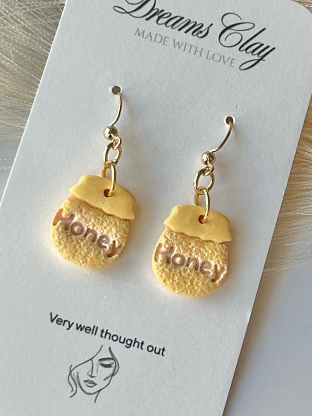 Honey Jar Yellow Drop Earrings